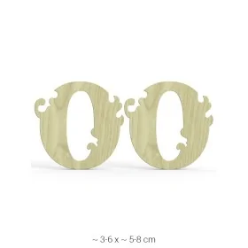 KD217 Dekoratif "0" Rakamı Ahşap Boyanabilir Obje